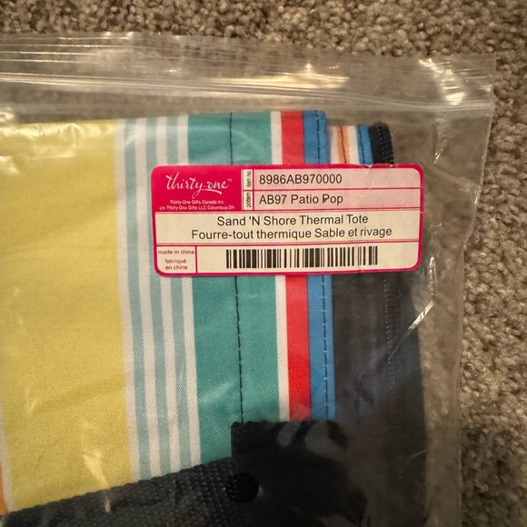 Thirty One Sand N’ Shore Thermal Tote Patio Pop NEW - Picture 8 of 8